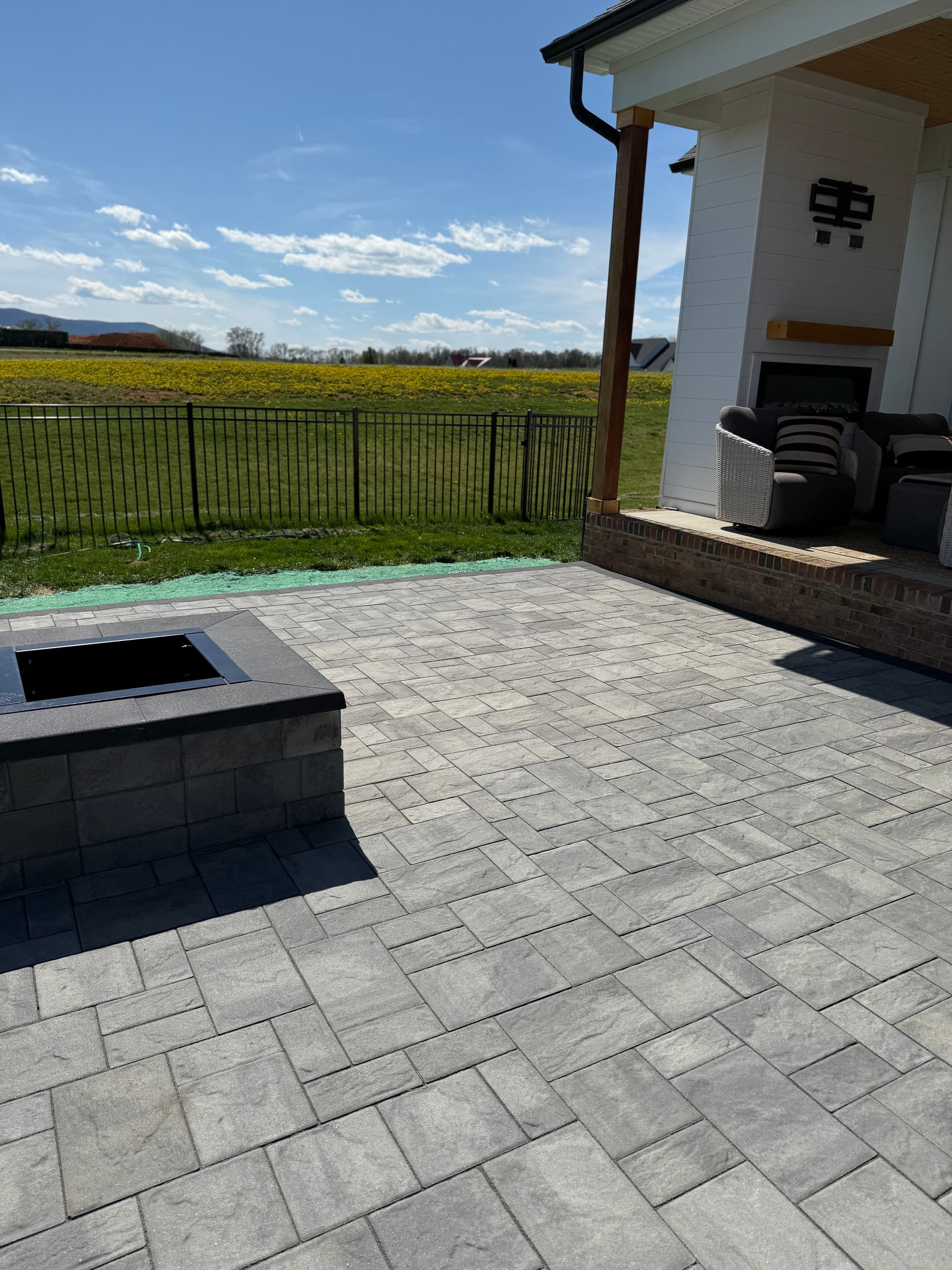 Gallery photos for 300 Sq Ft Cambridge Paver Patio and Fire Pit Build: Image #1