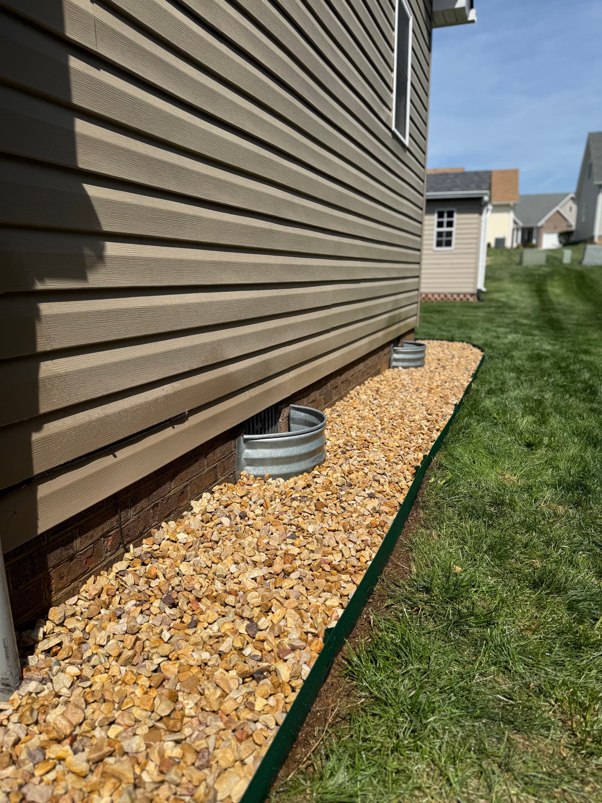 Gallery photos for Rock Bed Installation Along House Foundation That Actually Works: Image #1